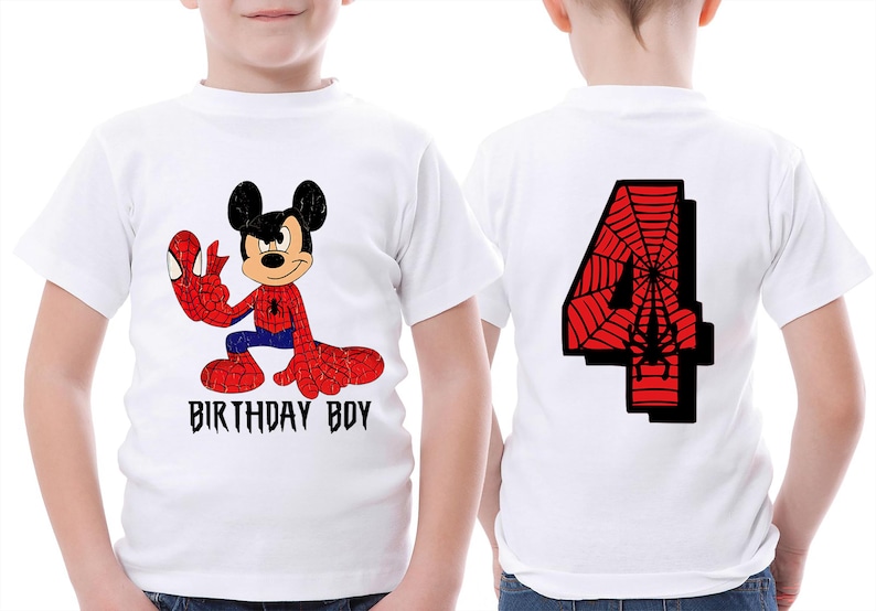 Spider Mickey Birthday Boy Shirt, Disney Superhero Birthday Sweatshirt, Mickey Spiderman Birthday Party T-shirt, Avengers Spider Boy Tee
