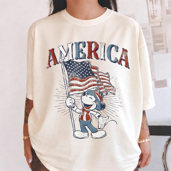 Retro Mickey America Shirt, 4th of July Disney Tee, 250th Anniversary Sweatshirt, Independence Day Tees, Patriotic American Flag Shirts