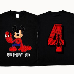Spider Mickey Birthday Boy Shirt, Disney Superhero Birthday Sweatshirt, Mickey Spiderman Birthday Party T-shirt, Avengers Spider Boy Tee