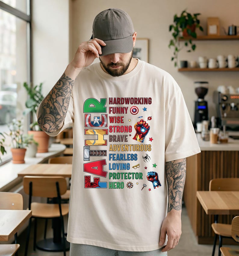 Father Shirt, Avengers Dad Tee, Spiderman Fathers Day Gift, Marvel Superhero Daddy Sweatshirt, Papa Birthday Tees