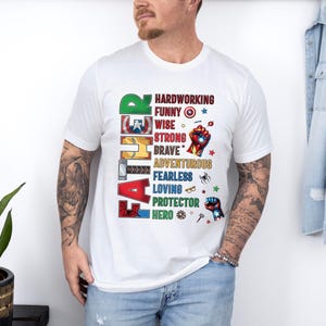 Father Shirt, Avengers Dad Tee, Spiderman Fathers Day Gift, Marvel Superhero Daddy Sweatshirt, Papa Birthday Tees
