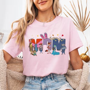 Zootopia Name Shirt, Custom Disney Family Tees, Zootopia Alphabet Tee, Judy Hopps and Nick Wilde Kids T-shirts