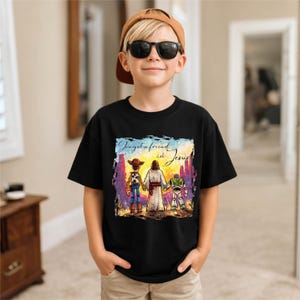 Toy Story Jesus Shirt, You've Got A Friend In Me Tee, Christian Kids Gift, Faith Woody Buzz Lightyear T-shirts