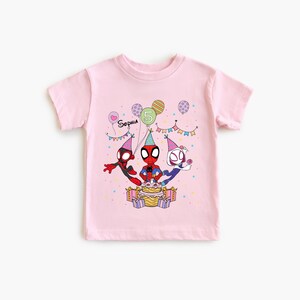 Spidey Birthday Tee, Disney Spiderman Kids T-shirt, Ghost Spider Party Sweatshirt, Custom Disneyworld Hero Kids Birthday Gift