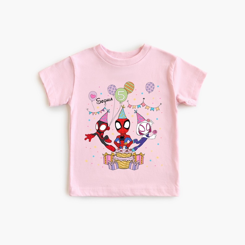 Spidey Birthday Tee, Disney Spiderman Kids T-shirt, Ghost Spider Party Sweatshirt, Custom Disneyworld Hero Kids Birthday Gift