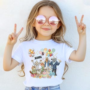 Zootopia Birthday Shirt, Judy Hopps and Nick Wilde Party Tee, Zootopia Birthday Girl Sweatshirt, Disney Zoo Toddler Boy T-shirt.