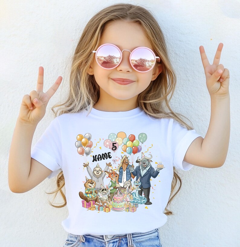 Zootopia Birthday Shirt, Judy Hopps and Nick Wilde Party Tee, Zootopia Birthday Girl Sweatshirt, Disney Zoo Toddler Boy T-shirt.