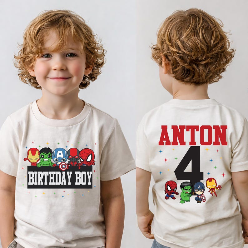 Marvel Birthday Boy Shirt, Disney Spiderman Birthday Party Tee, Custom Avengers Kids Gift, Iron Man Family Sweatshirt, Superhero Boys Tees