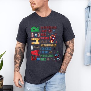 Father Shirt, Avengers Dad Tee, Spiderman Fathers Day Gift, Marvel Superhero Daddy Sweatshirt, Papa Birthday Tees