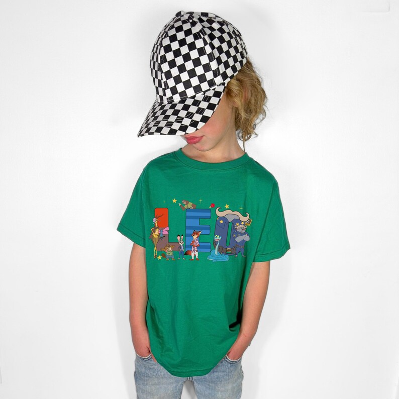 Zootopia Name Shirt, Custom Disney Family Tees, Zootopia Alphabet Tee, Judy Hopps and Nick Wilde Kids T-shirts