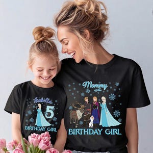 Frozen Birthday Shirt, Elsa and Anna Family Tee, Princess Birthday Girl T-shirt, Disney Birthday Trip Sweatshirt, Frozen Toddler Kids Shirts