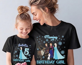 Gefrorene Geburtstag Shirt, Elsa und Anna Familie T-Shirt, Prinzessin Geburtstagskind T-Shirt, Disney Geburtstag Reise Sweatshirt, Gefrorene Kleinkind Kinder Shirts