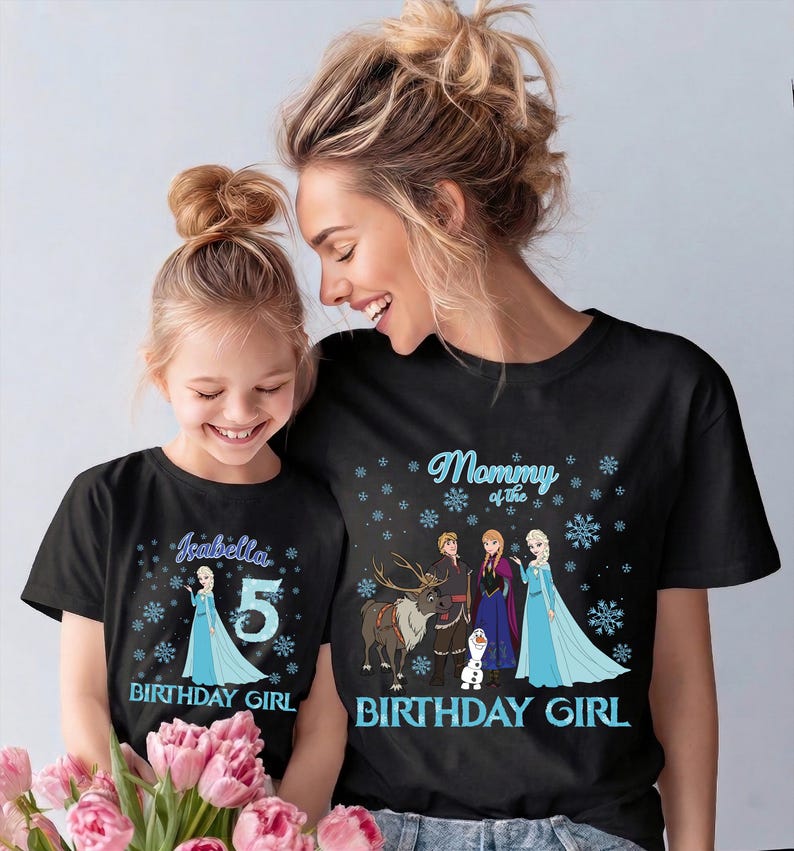 Frozen Birthday Shirt, Elsa and Anna Family Tee, Princess Birthday Girl T-shirt, Disney Birthday Trip Sweatshirt, Frozen Toddler Kids Shirts