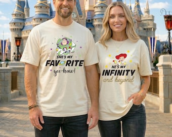 Infinity and Beyond Couple Shirt, Toy Story Matching Tee, Buzz Lightyear Jessie Sweatshirt, Disney Husband Wife Shirts