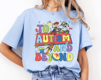 Camiseta de Toy Story sobre autismo, camiseta de Disney para concienciar sobre el autismo, sudadera para profesores de educación especial, camiseta de neurodiversidad.
