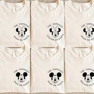 Mickey Family Trip Shirt, Disney Happiest On Earth Tee, Minnie Mom Gift, Disneyland Custom Sweatshirt, Mickey Vacation Matching Shirts