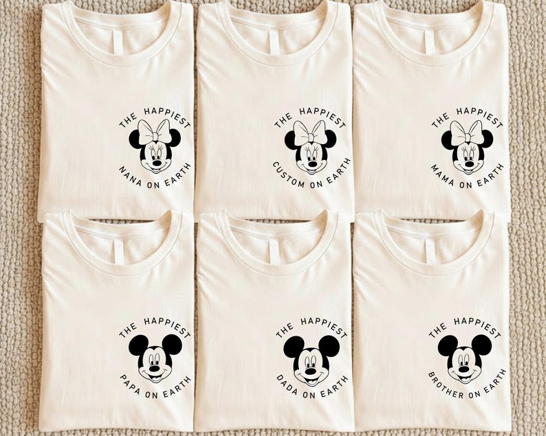 Mickey Family Trip Shirt, Disney Happiest On Earth Tee, Minnie Mom Gift, Disneyland Custom Sweatshirt, Mickey Vacation Matching Shirts