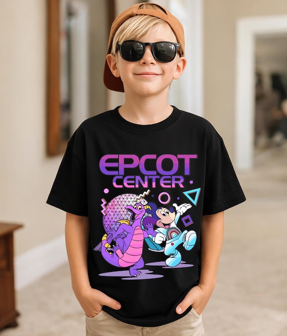 Epcot Figment and Mickey Shirt, Disney Purple Dragon Tee, Epcot Trip T-shirt, Disneyworld Toddler Kids Tees