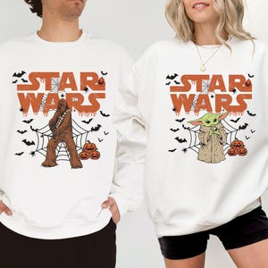 Star Wars Halloween Shirt, Darth Vader Pumpkin Season Tee, Disney Chewbacca Group Sweatshirt, Galaxys Edge Spooky Hoodie, Scary Baby Yoda