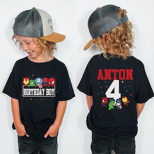 Marvel Birthday Boy Shirt, Disney Spiderman Birthday Party Tee, Custom Avengers Kids Gift, İron Man Party Sweatshirt