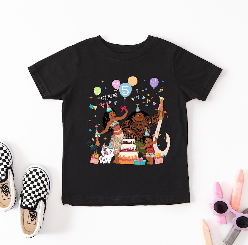 Princess Moana Birthday Shirt, Custom Disney Birthday Girl Tee, Moana Party Sweatshirt, Maui Birthday Kids Gift Tees