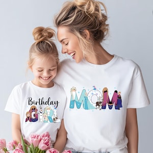 Frozen Birthday Shirt, Princess Elsa Anna Birthday Girl Tee, Olaf Birthday Family Sweatshirt, Disney Magical Party Tees