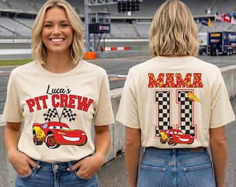 Cars Birthday Mama Shirt, McQueen Pit Crew Tee, Cars Family Party Sweatshirt, Lightning Birthday Boy Gift, Disney Racing Car Birthday Trip