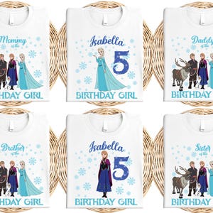 Disney Elsa Birthday Girl Shirt, Princess Elsa Birthday Family T-Shirt, Elsa Anna Birthday Party Tee, Disney Frozen Birthday Matching Shirts