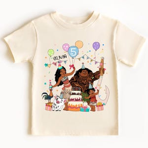 Princess Moana Birthday Shirt, Custom Disney Birthday Girl Tee, Moana Party Sweatshirt, Maui Birthday Kids Gift Tees, WDW Birthday Trip Tee