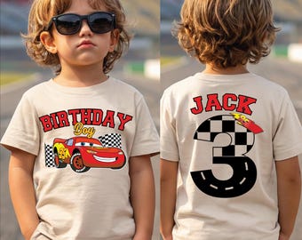 Disney Cars Birthday T-shirt, McQueen Birthday Boy Tee, Pixar Pit Crew Sweatshirt, Lightning Birthday Family Gift, Racing Car Birthday Trip