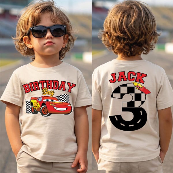 Disney Cars Birthday T-shirt, McQueen Birthday Boy Tee, Pixar Pit Crew Sweatshirt, Lightning Birthday Family Gift, Racing Car Birthday Trip