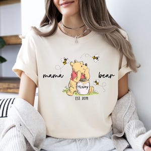 Disney Mama Bear Shirt, Winnie The Pooh Family Est Tee, Personalized Baby Bear Gift, Family Bear Matching Sweatshirt
