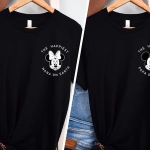 Disney Happiest Mom On Earth Tee, Mickey Dad on Earth T-shirt, Minnie Mama Gift Tees, Disneyland Fathers Day Sweatshirt, Family Matching