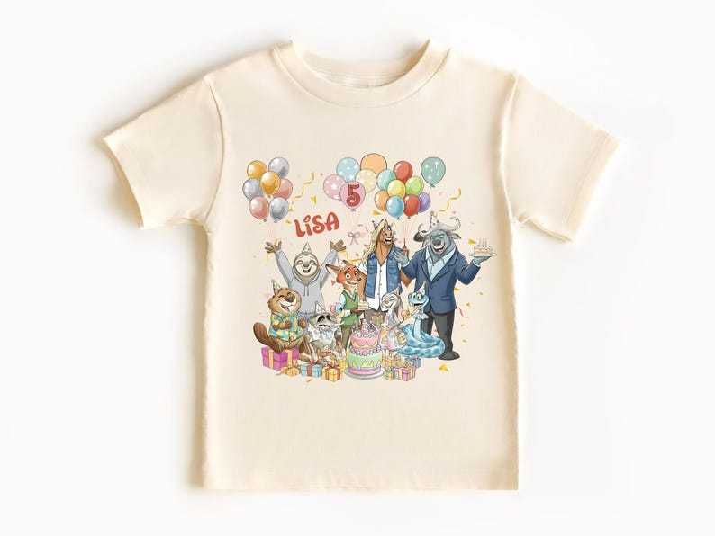 Zootopia Birthday Shirt, Judy Hopps and Nick Wilde Party Tee, Zootopia Birthday Girl Sweatshirt, Disney Zoo Toddler Boy T-shirt.