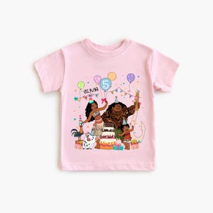 Princess Moana Birthday Shirt, Custom Disney Birthday Girl Tee, Moana Party Sweatshirt, Maui Birthday Kids Gift Tees