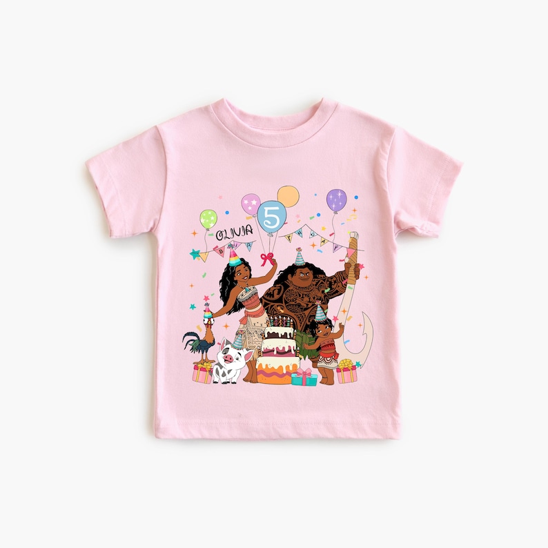 Princess Moana Birthday Shirt, Custom Disney Birthday Girl Tee, Moana Party Sweatshirt, Maui Birthday Kids Gift Tees