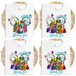 Verjaardag T-shirt Encanto Mirabel, Disney Madrigal verjaardagsshirt, aangepaste Encanto Family Tees, Mirabel verjaardagscadeau meisje, Encanto Party-shirt