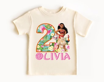 Camiseta de cumpleaños de Moana de Disney para niña, camiseta de fiesta de Maui, sudadera personalizada para cumpleaños familiar, camisetas de regalo de cumpleaños de la princesa Moana para niños
