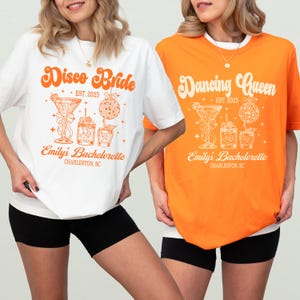Custom Disco Bachelorette Party Shirt, Disco Bride Tee, Dancing Queen Gift, Disco Bridal Party T-shirt, Personalized Country Bach Tees
