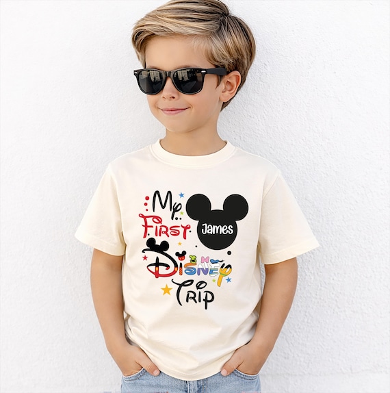 My First Disney Trip Shirt, Mickey Minnie 1st Disneyland Vacation Tee, Custom Mouse Kids Trip Sweatshirt, WDW Toddler Trip Pullover