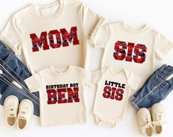 Spiderman Birthday Boy T-shirt, Disney Spider Family Birthday Tee, Spider Girl Birthday Gift, Marvel Superhero Birthday Party Sweatshirt