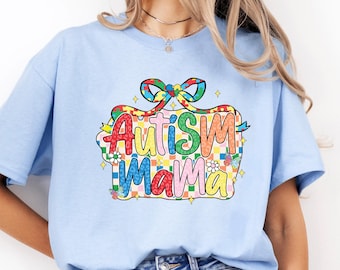 Autism Awareness Shirt, Autism Mama Tee, Coquette Autism Sweatshirt, Autism Month Hoodie, Mother's Day Gift, Neurodiversity Crewneck