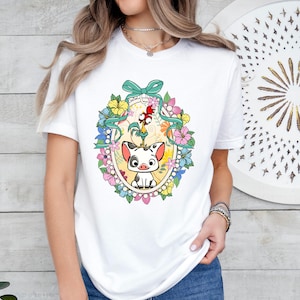Disney Hei Hei and Pua Tee, Coquette Moana Kids T-shirt, Moana Movie Shirt, Disneyland Pua Sweat, WDW Girls Trip Sweatshirt, Moana Gift Tee