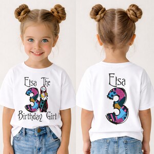 Sally Birthday Girl Shirt, Nightmare Birthday Tee, Custom Name Birthday Sweatshirt, Disney Nightmare Party Gift, Jack Skellington Birthday