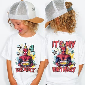 Spiderman Birthday Boy T-shirt, Superhero Birthday Tee, Avnegers Birthday Gift, Spider Man Kids Sweatshirt, Spider Boy Tees.
