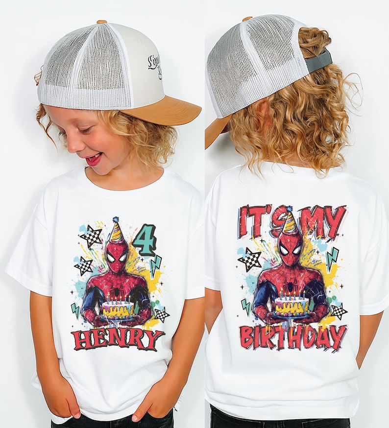 Spiderman Birthday Boy T-shirt, Superhero Birthday Tee, Avnegers Birthday Gift, Spider Man Kids Sweatshirt, Spider Boy Tees.