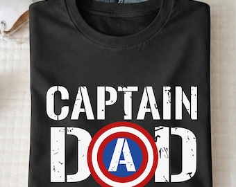 Captain America Dad Shirt, Fathers Day Gift Tee, Marvel Dada Sweatshirt, Avengers Papa Tees, Superhero Dad Pullover, Captain Dad Shirts