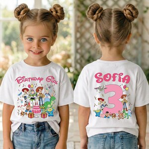 Toy Story Birthday Girl Shirt, Custom Disney Birthday Tee, Pixar Birthday Trip Gift, Disneyland Toddler Kids