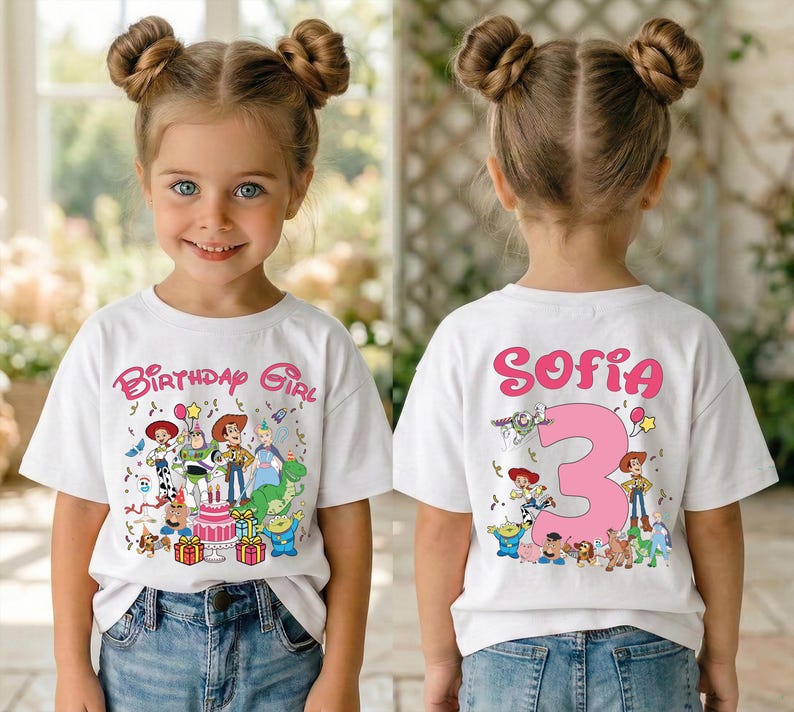 Toy Story Birthday Girl Shirt, Custom Disney Birthday Tee, Pixar Birthday Trip Gift, Disneyland Toddler Kids