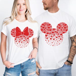 Mickey and Mini Valentine&#39;s Day Shirt, Disney Couple T-Shirt, Valentine Sweatshirt, Mickey Couple Matching Tee, Sweethearts Nite Tee